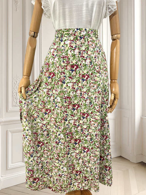 Fustă din vâscoză cu print floral mărimea M