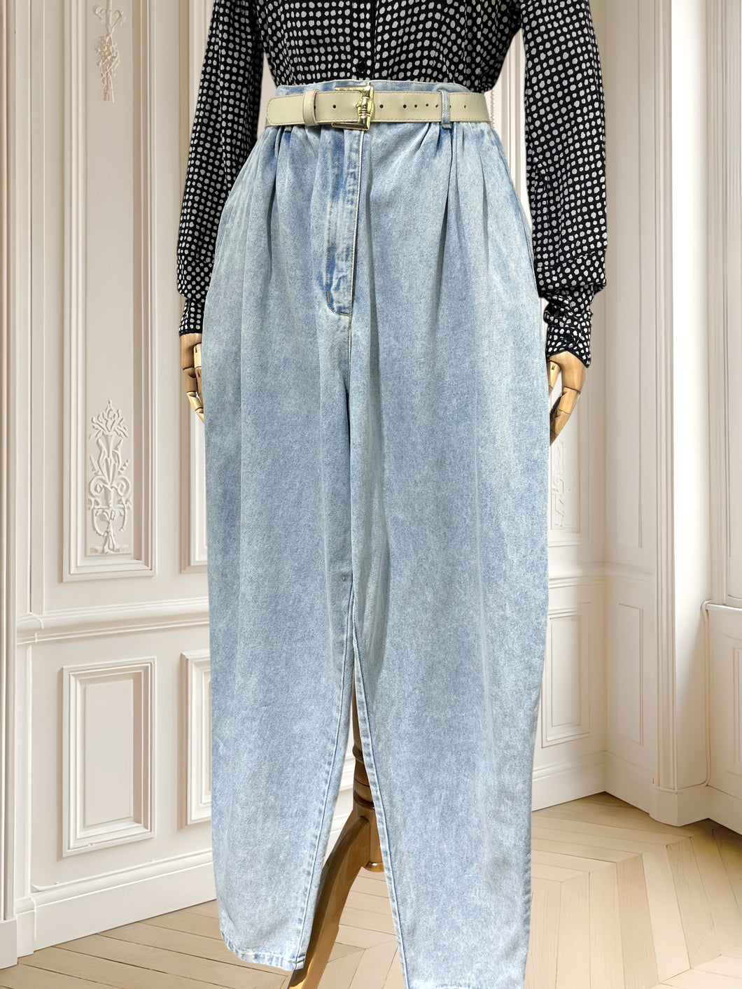 Jeans vintage cu talie înaltă mărimea M