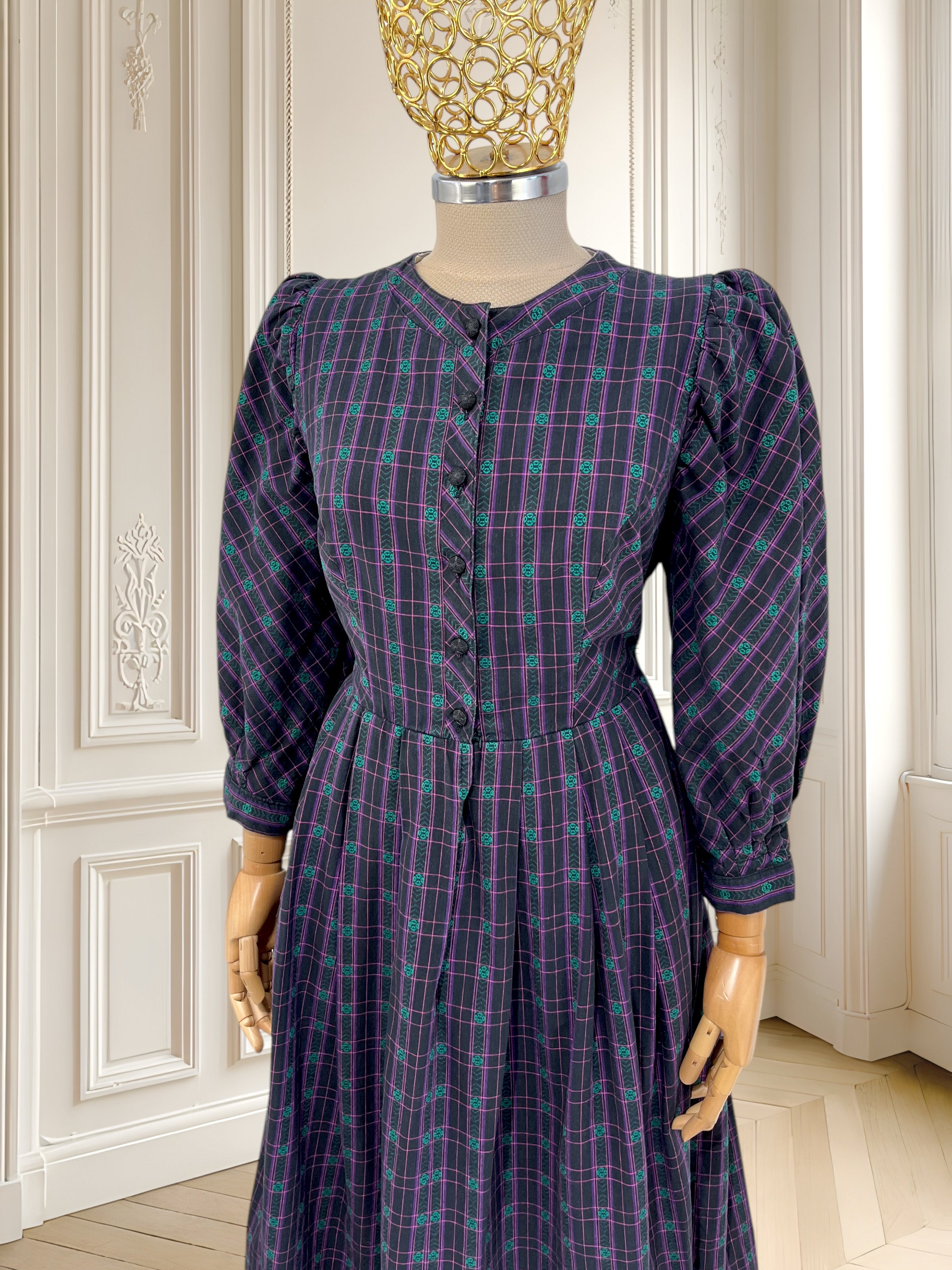 Rochie vintage din bumbac mărimea L
