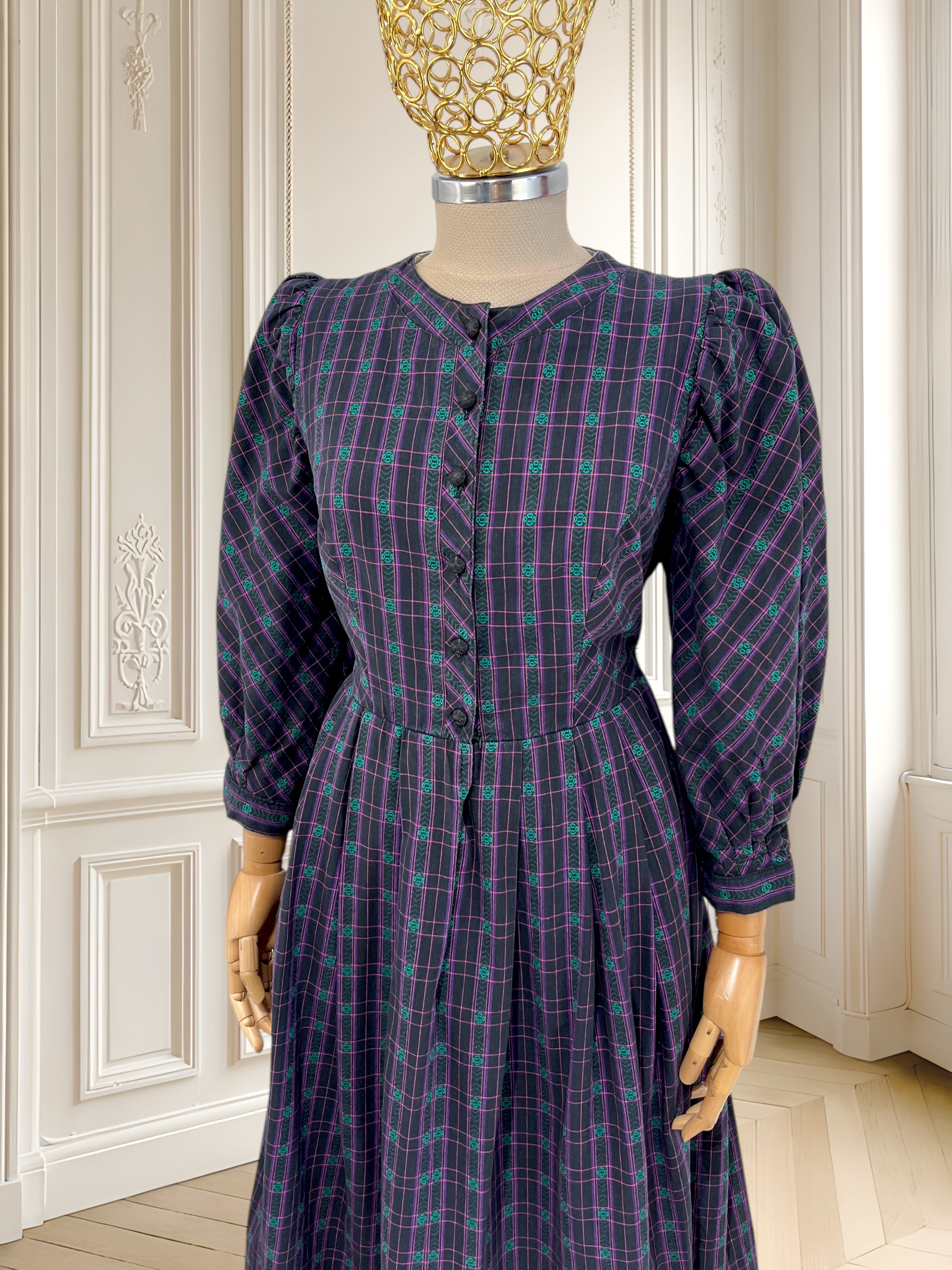 Rochie vintage din bumbac mărimea L