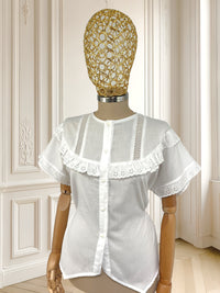Cămașă albă cu broderie mărimea L