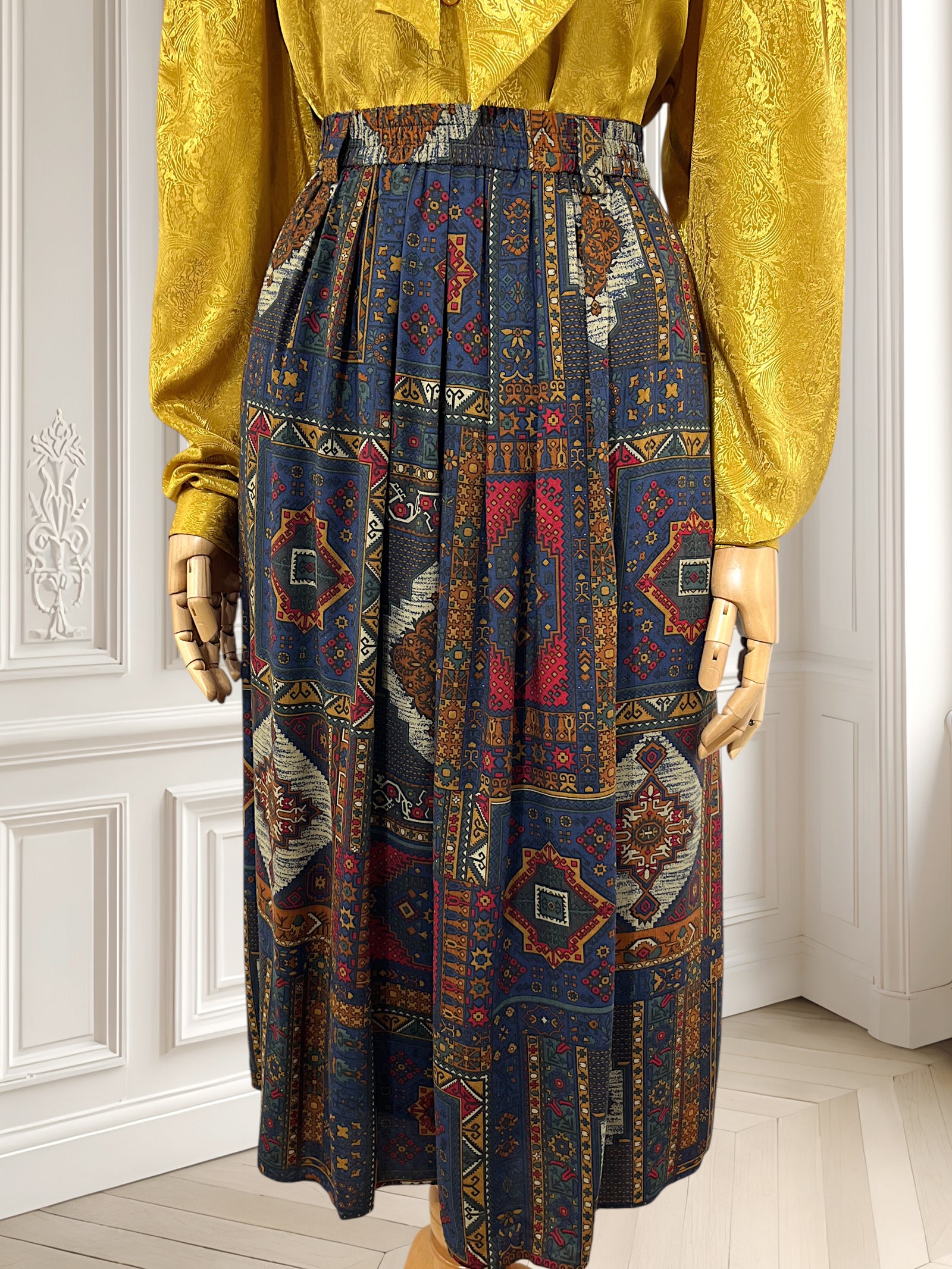 Fustă vintage din vâscoză mărimea L