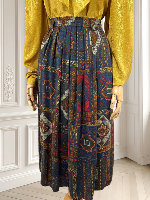 Fustă vintage din vâscoză mărimea L
