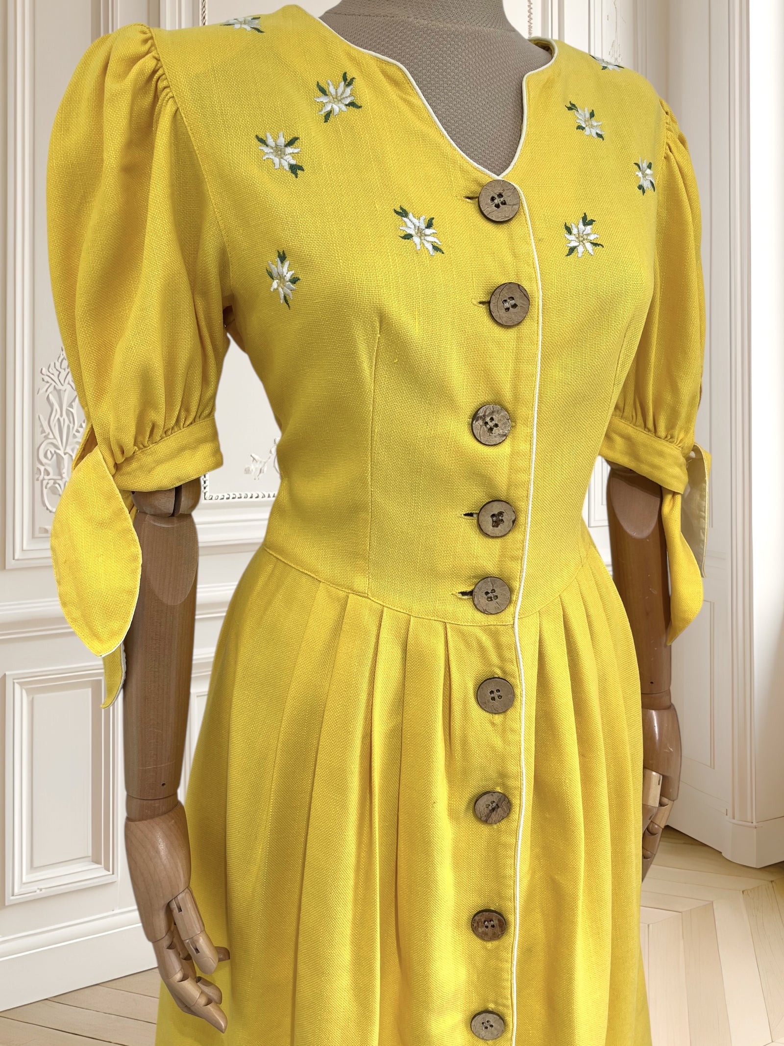 Rochie vintage din in mărimea L