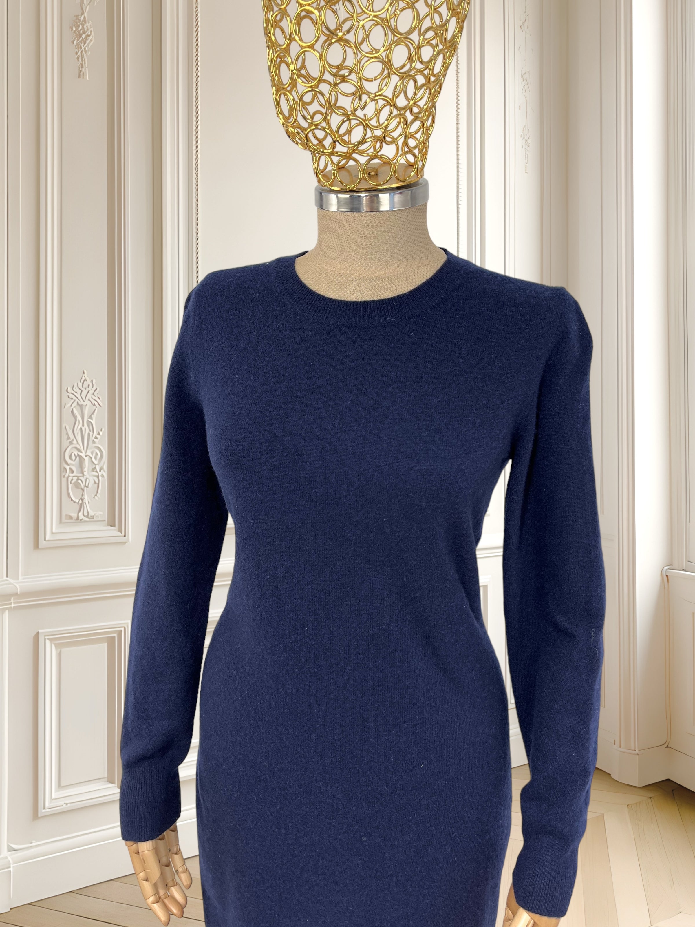 Rochie bleumarin din lână fină mărimea S