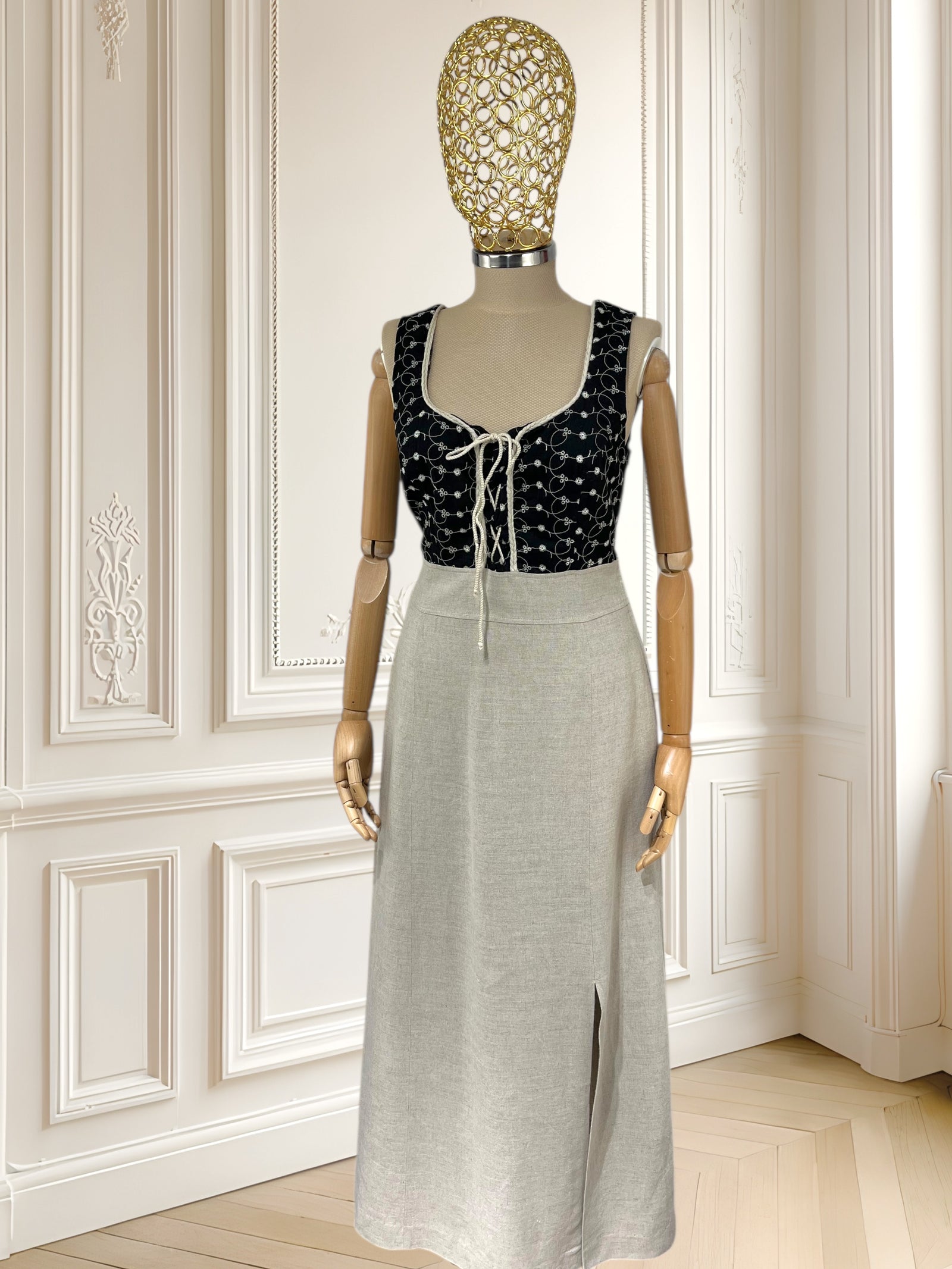 Rochie vintage din amestec de in mărimea M