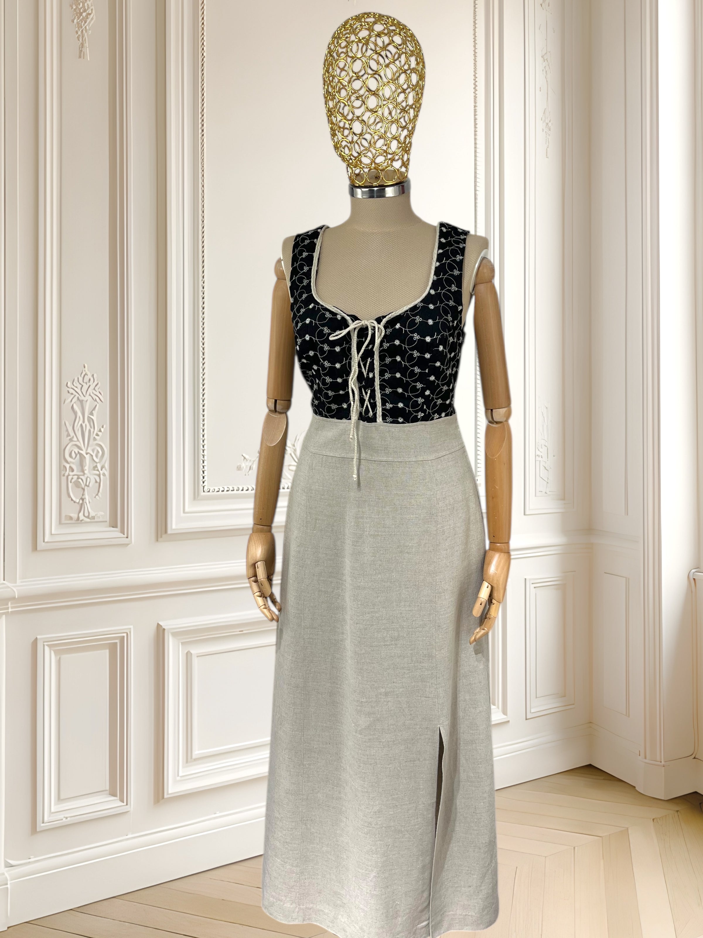 Rochie vintage din amestec de in mărimea M