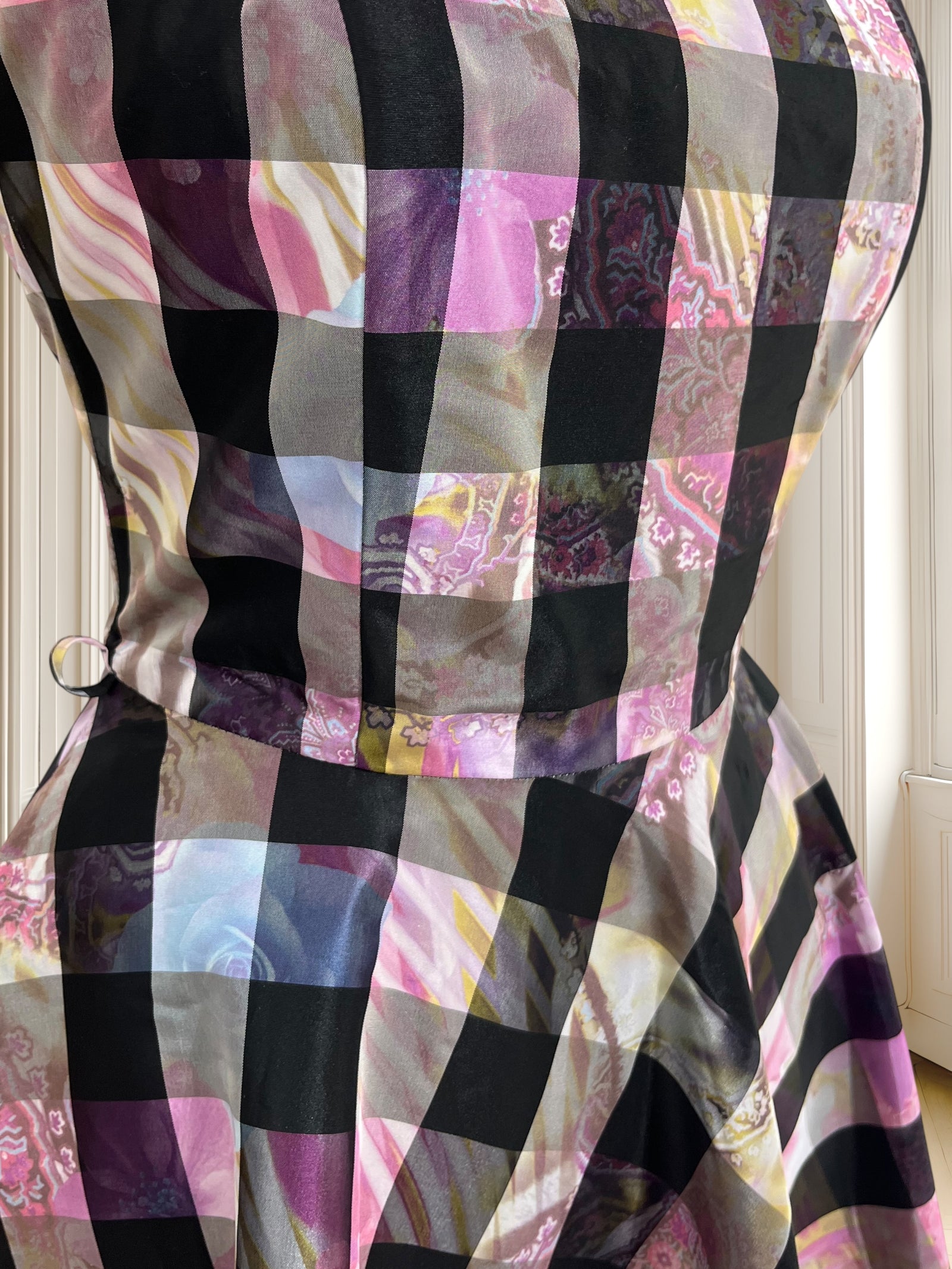 Rochie vintage în carouri mărimea S