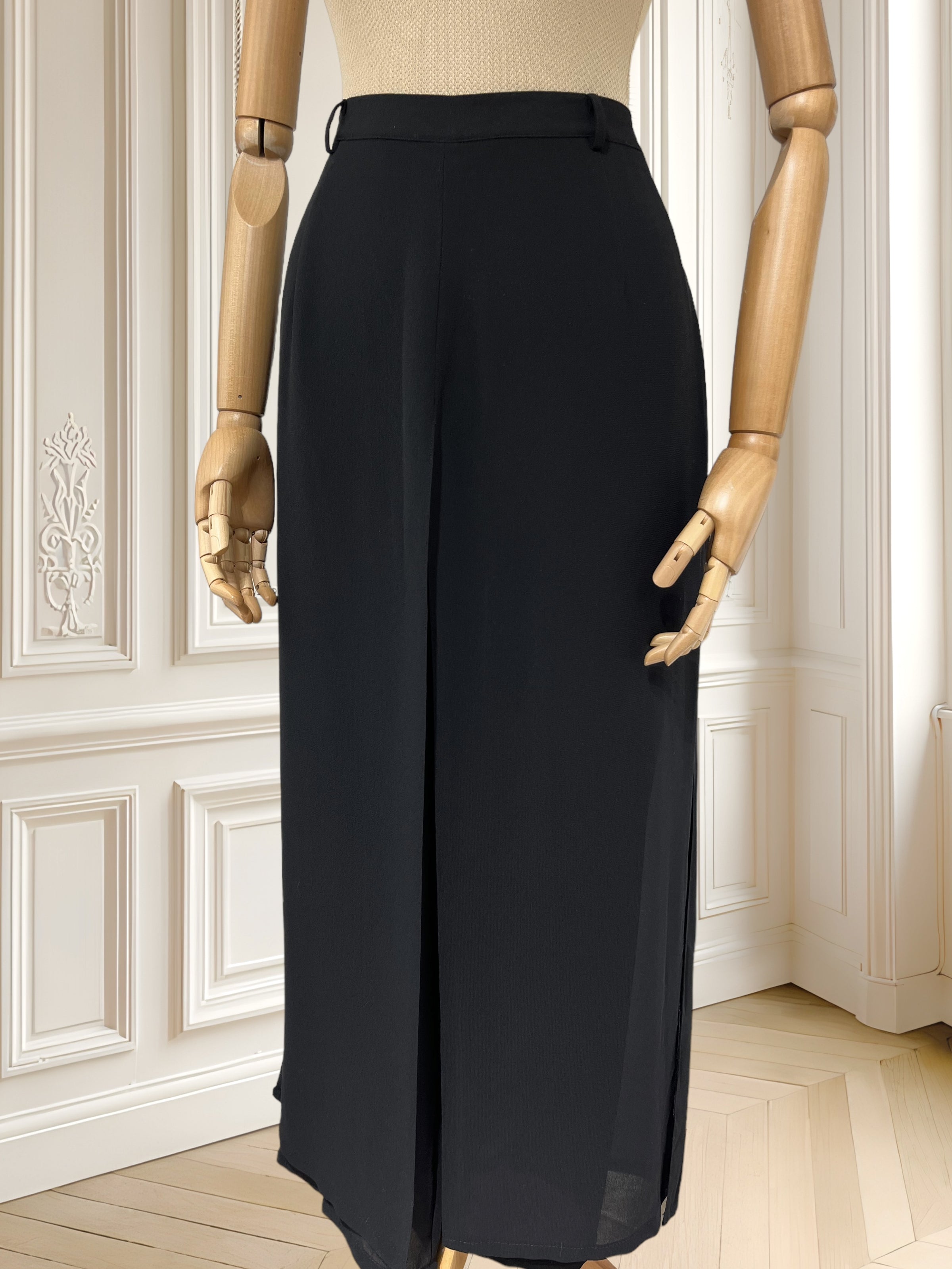 Pantaloni palazzo din voal mărimea M
