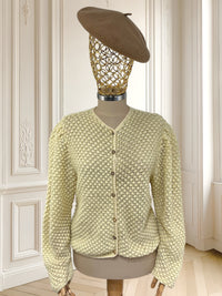 Cardigan vintage lucrat manual mărimea M
