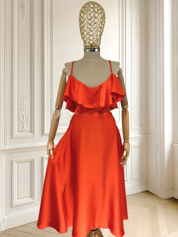 Rochie midi satinată mărimea S