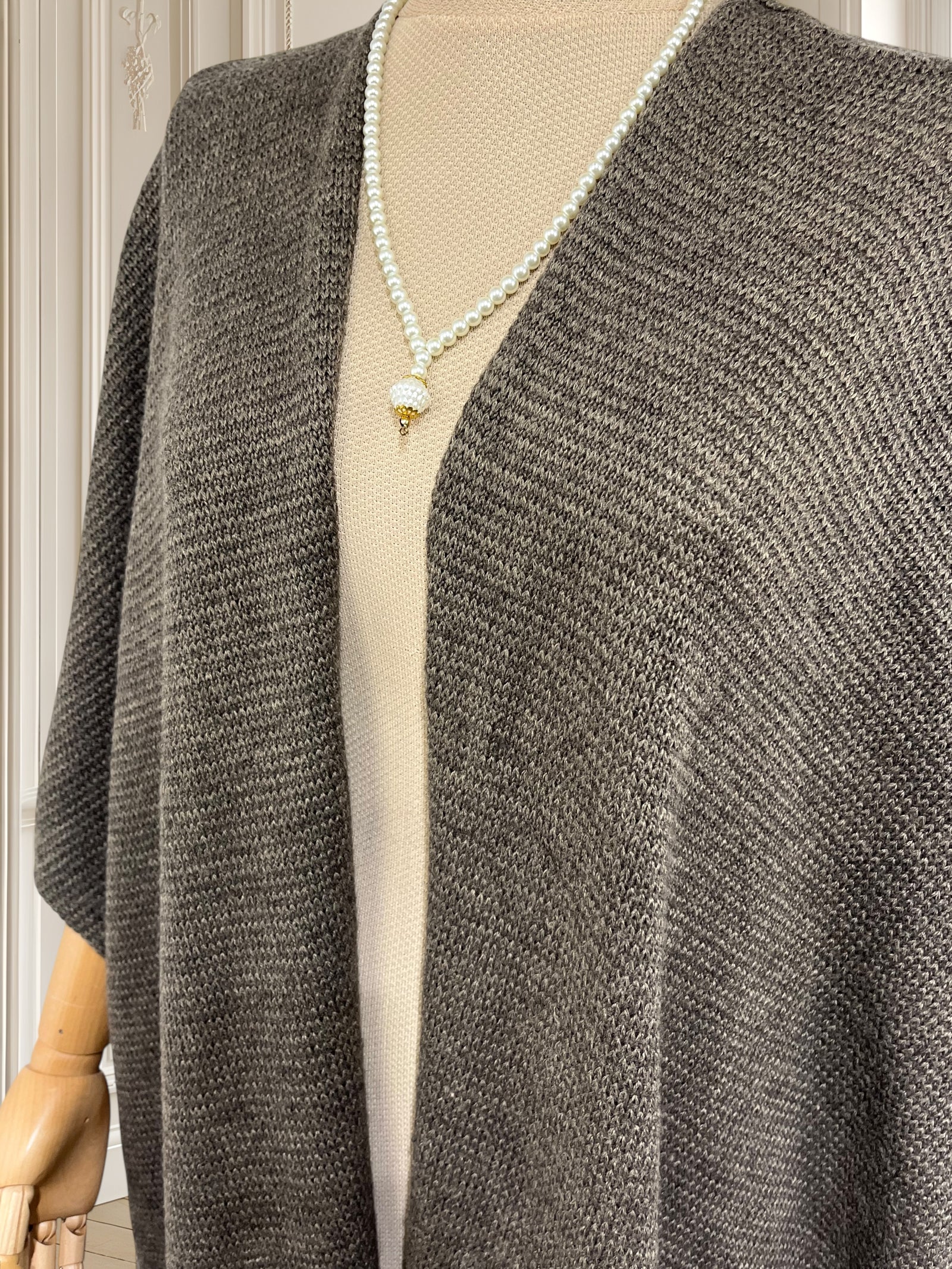 Cardigan tricotat cu inserție de mohair