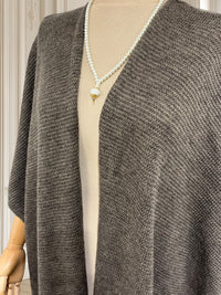Cardigan tricotat cu inserție de mohair