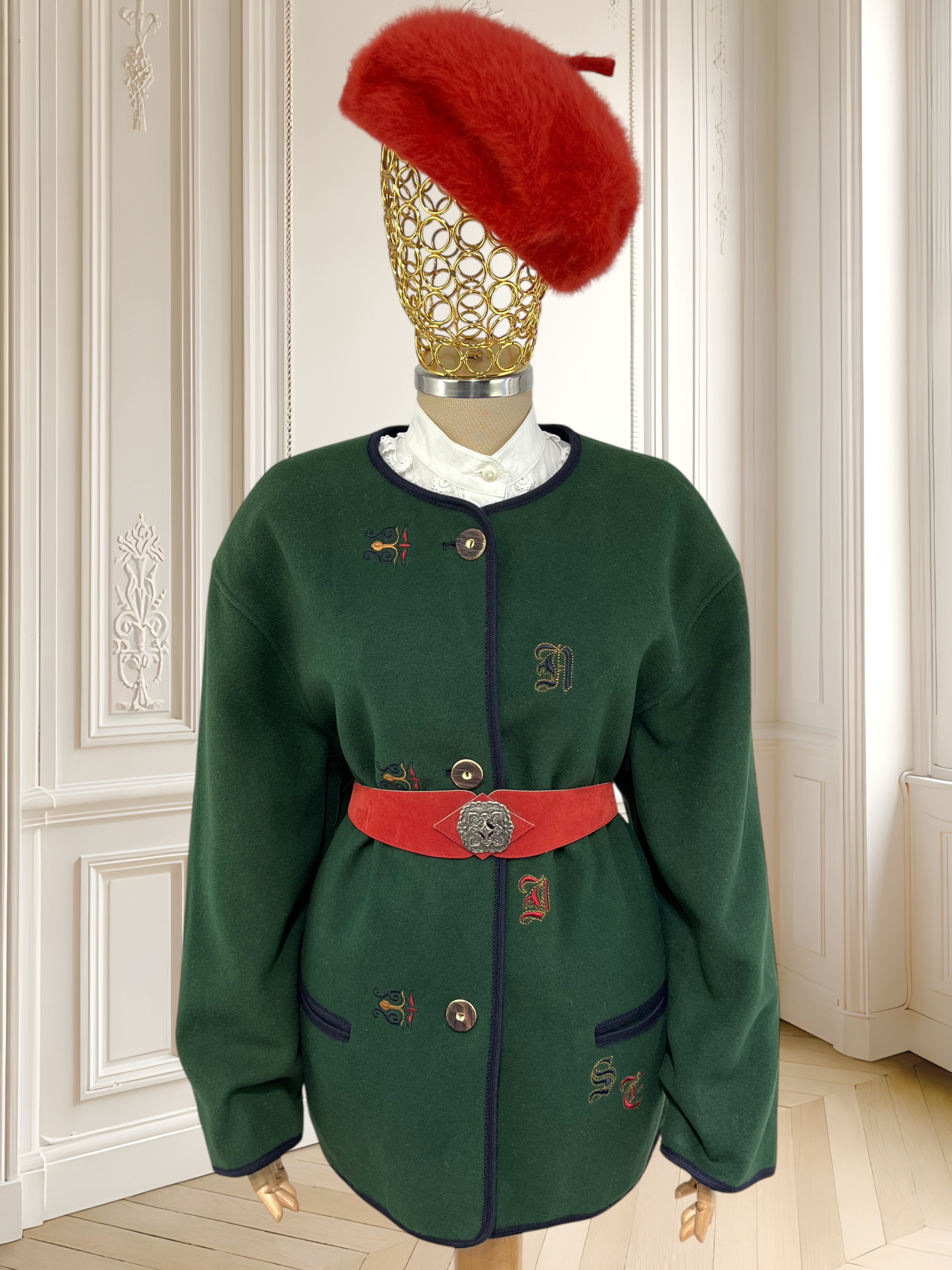 Jachetă vintage din amestec de lână mărimea XL
