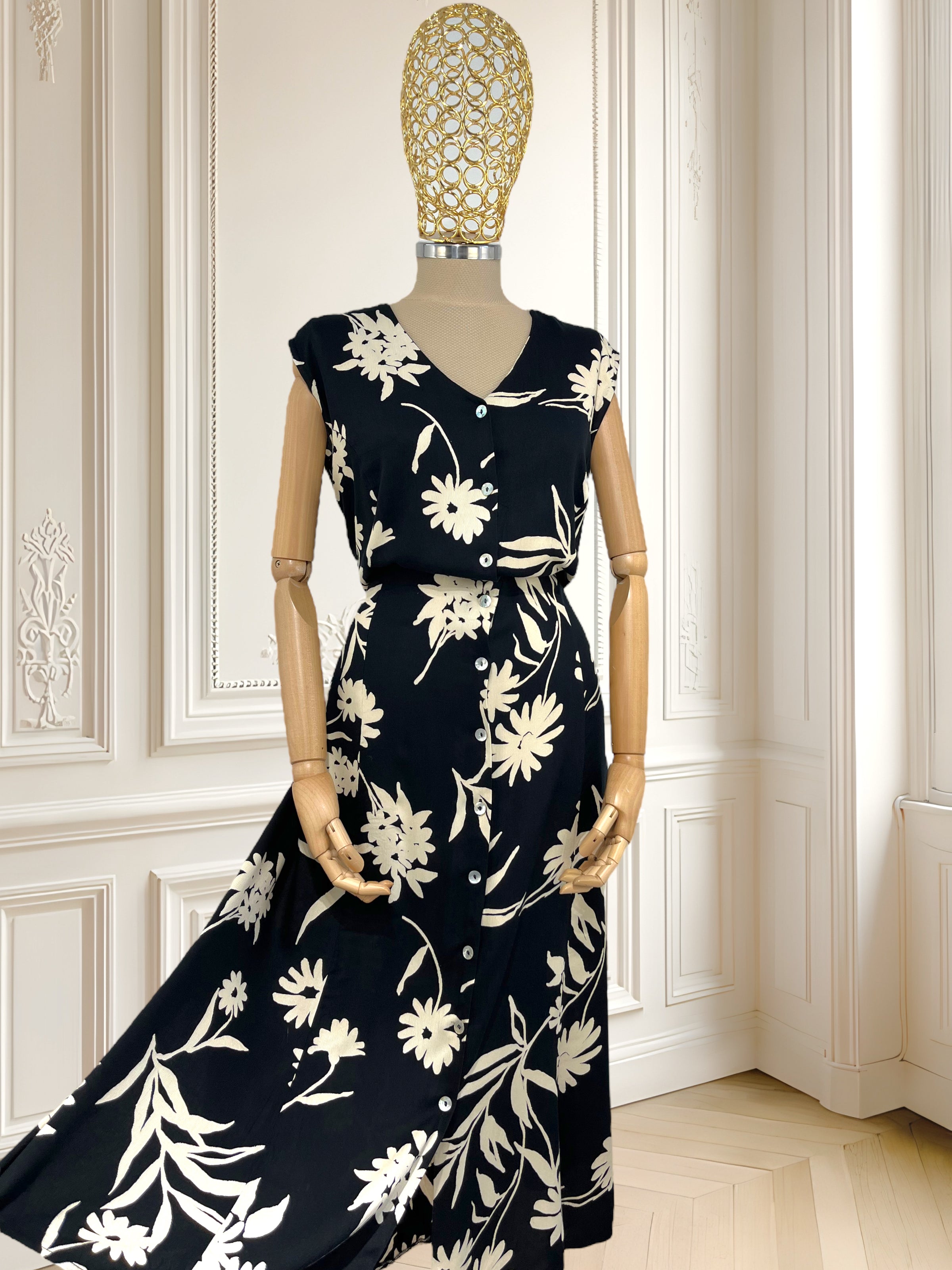 Rochie vintage din vâscoză mărimea XL
