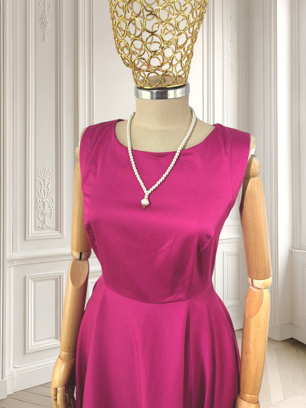 Rochie ciclam din bumbac mărimea M