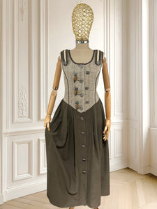 Rochie vintage din amestec de lână și vâscoză mărimea L