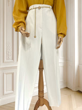 Încarcă imaginea în vizualizatorul Galerie, Pantaloni albi cu talie înaltă mărimea M
