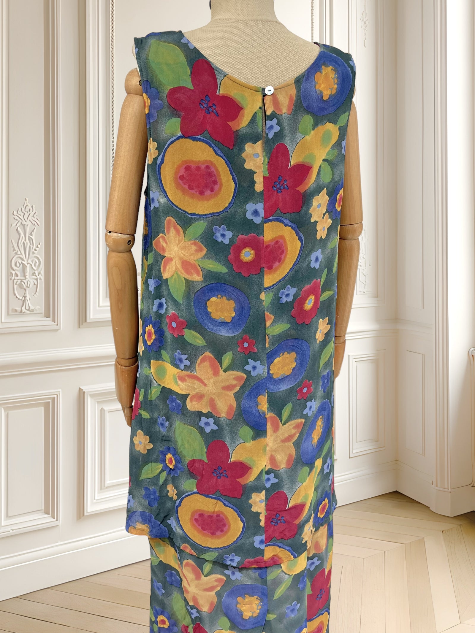 Rochie vintage din vâscoză mărimea L