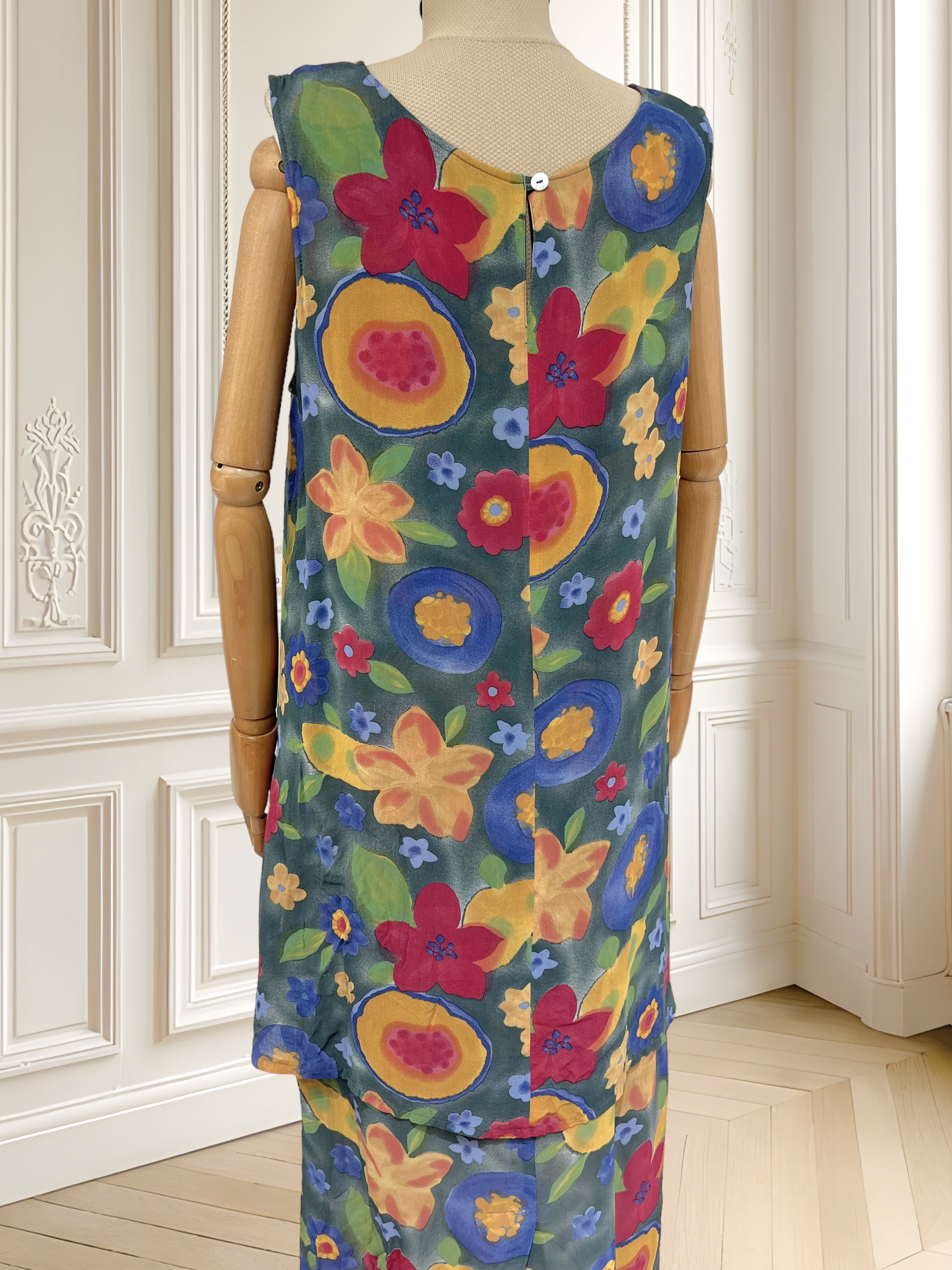 Rochie vintage din vâscoză mărimea L