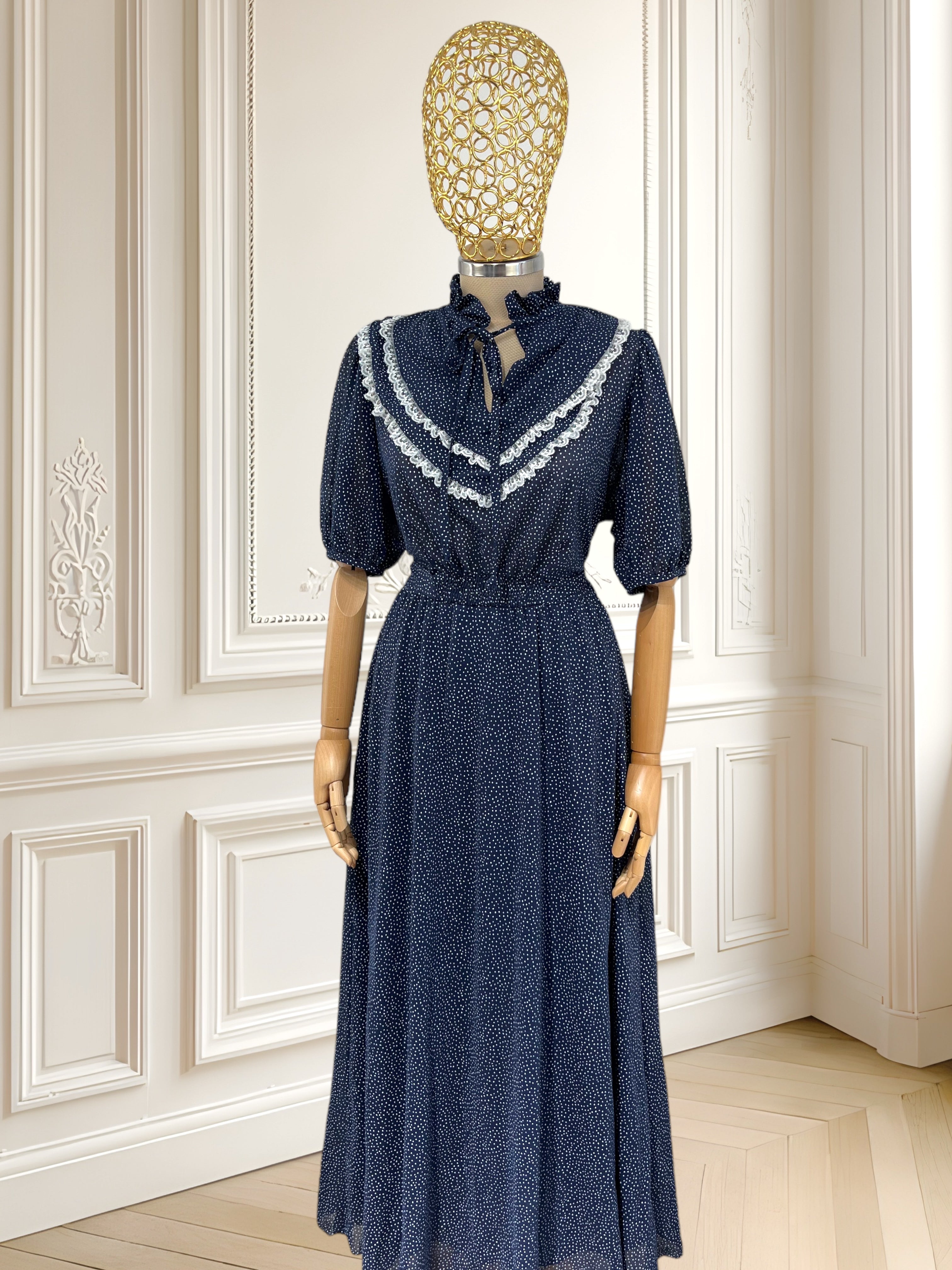 Rochie vintage bleumarin mărimea M