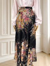 Încarcă imaginea în vizualizatorul Galerie, Fustă maxi cu print floral mărimea S
