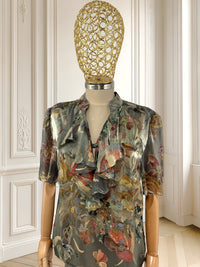 Cămașă vintage din organza mărimea L