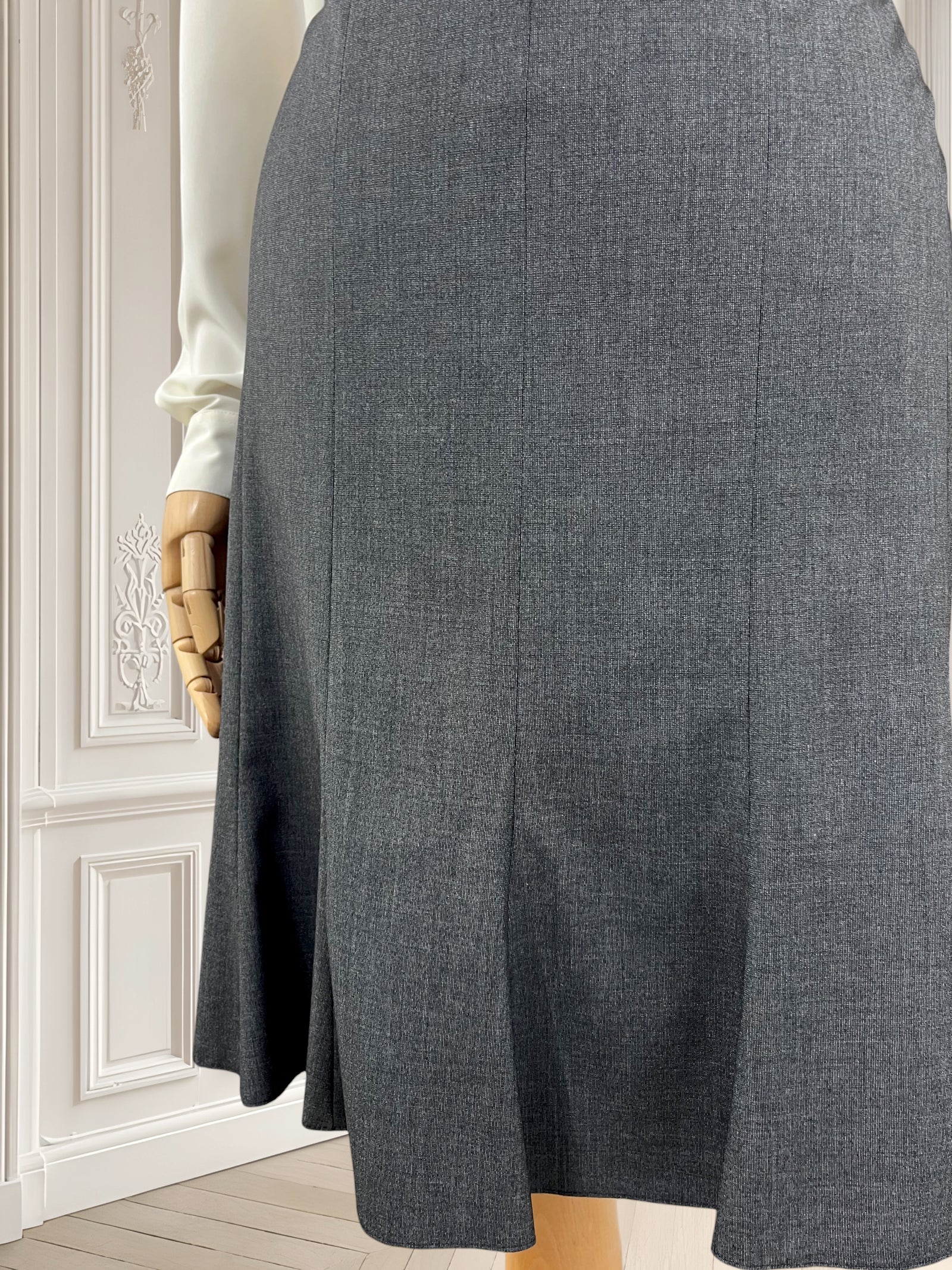 Fustă evazată gri mărimea L