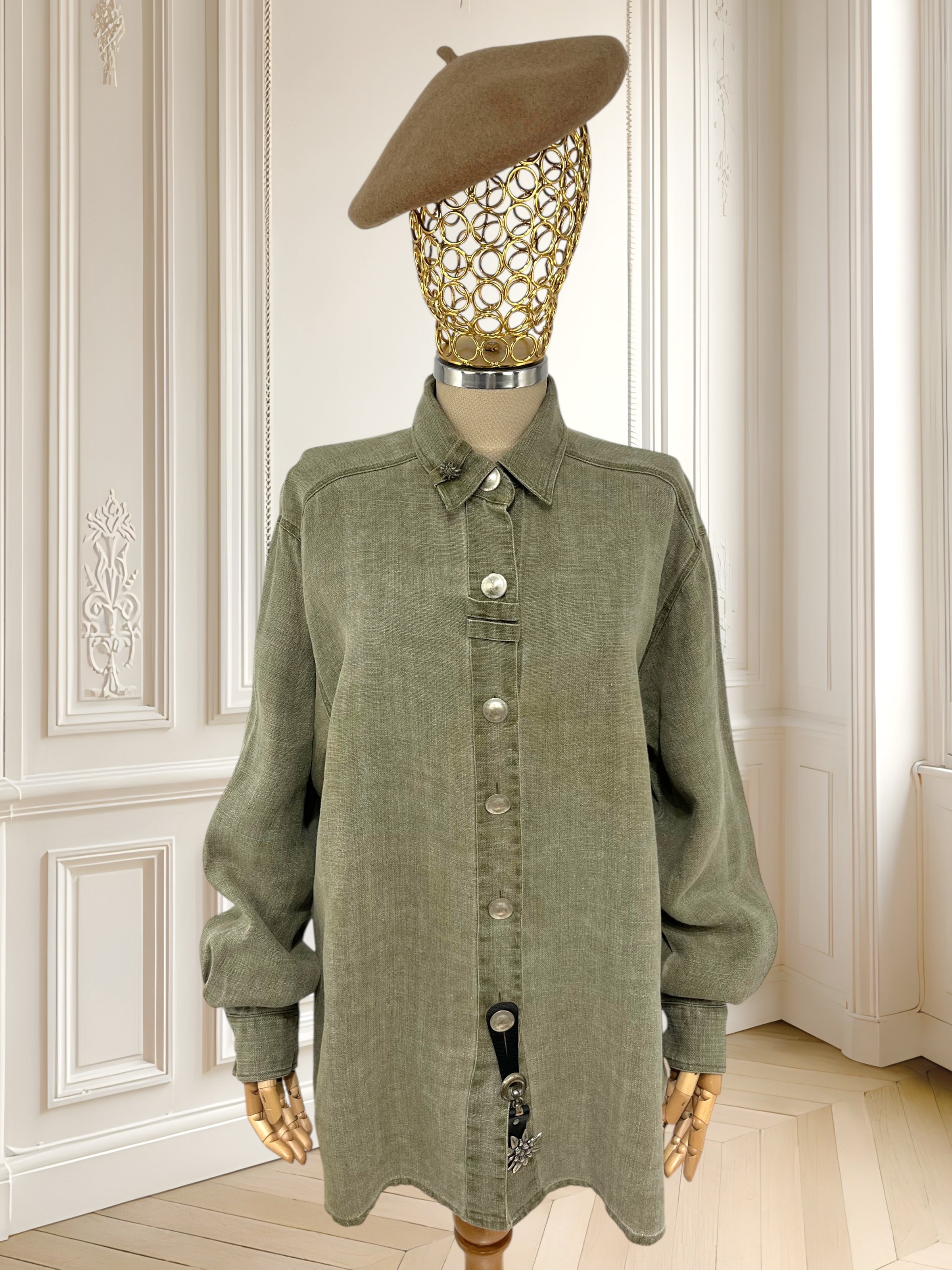 Cămașă vintage din in mărimea XL