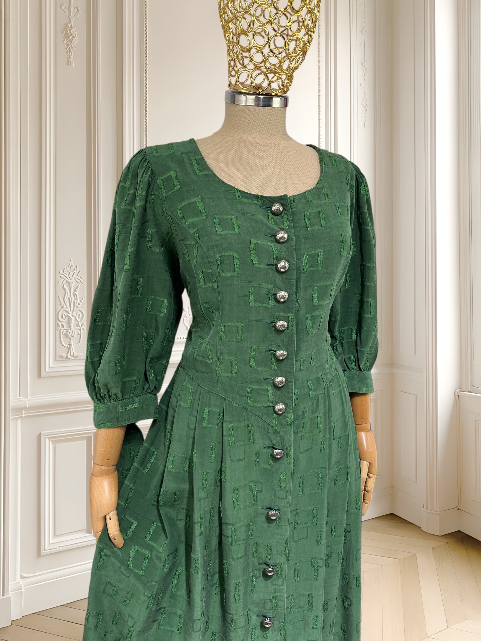 Rochie vintage din vâscoză potrivită pentru L/XL