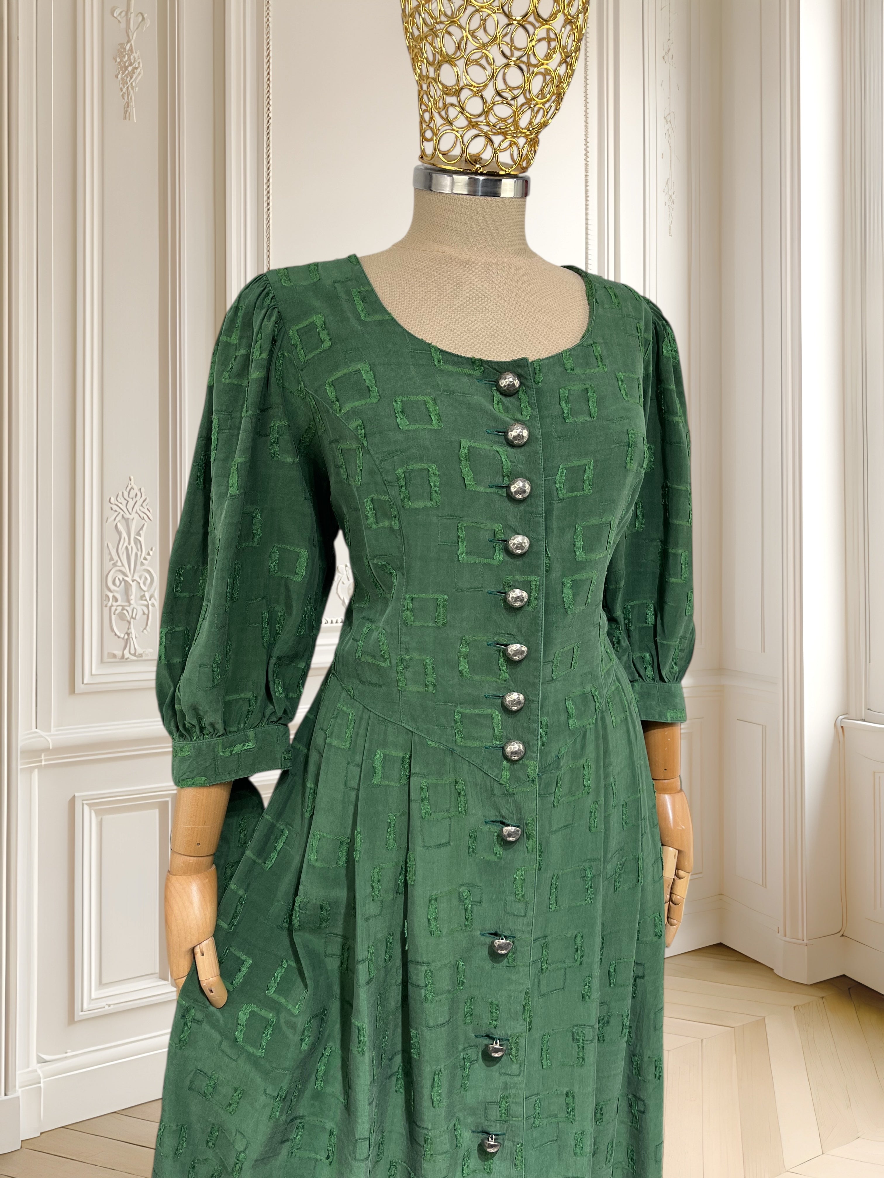 Rochie vintage din vâscoză potrivită pentru L/XL