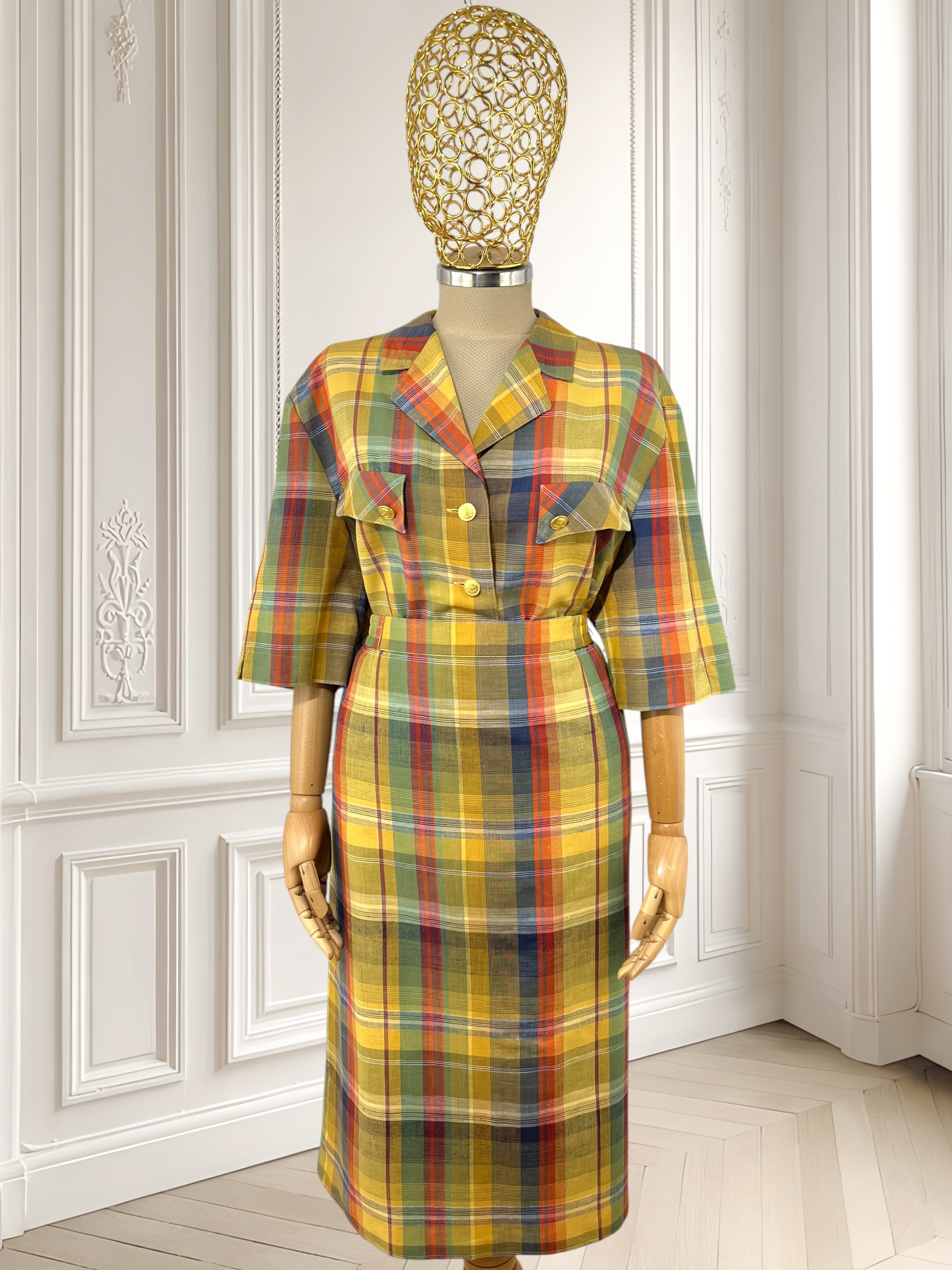 Compleu vintage din amestec de in potrivit pentru L/XL