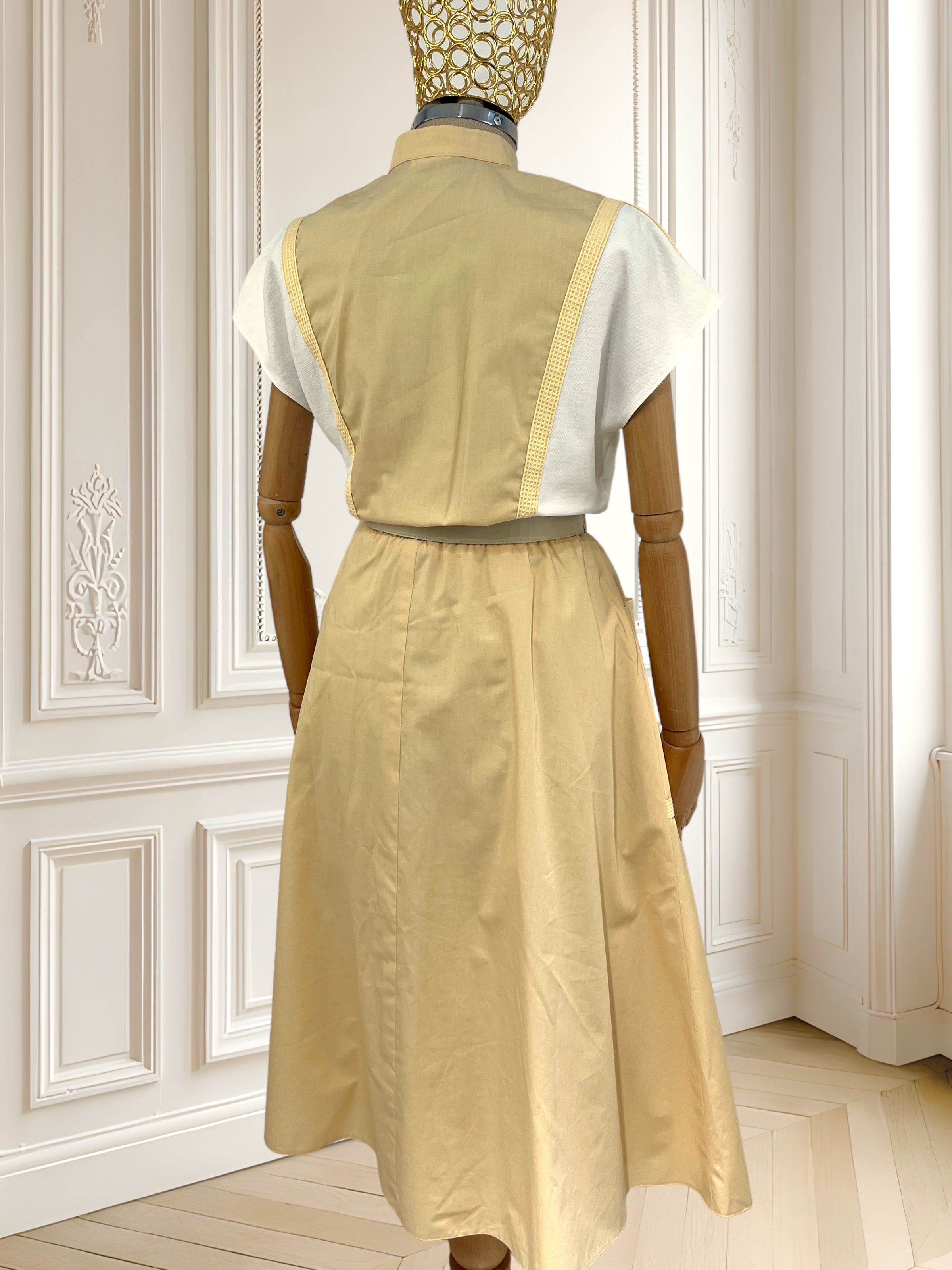 Rochie vintage din amestec de bumbac mărimea M