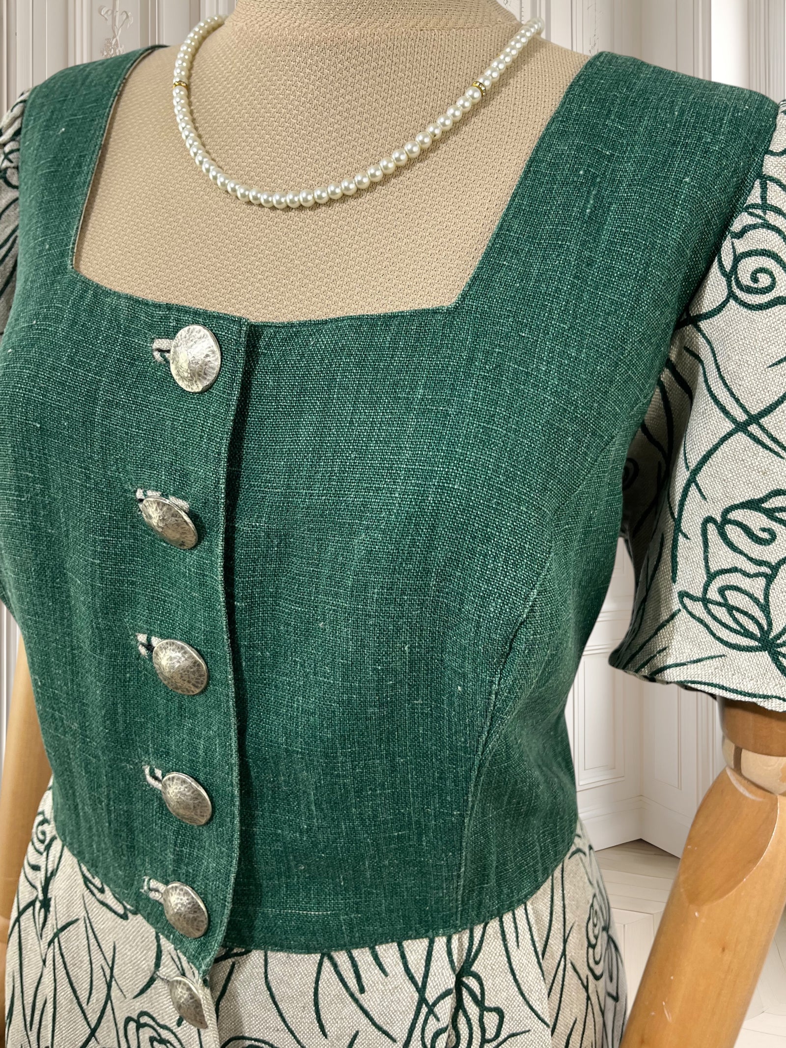 Rochie vintage din in mărimea L