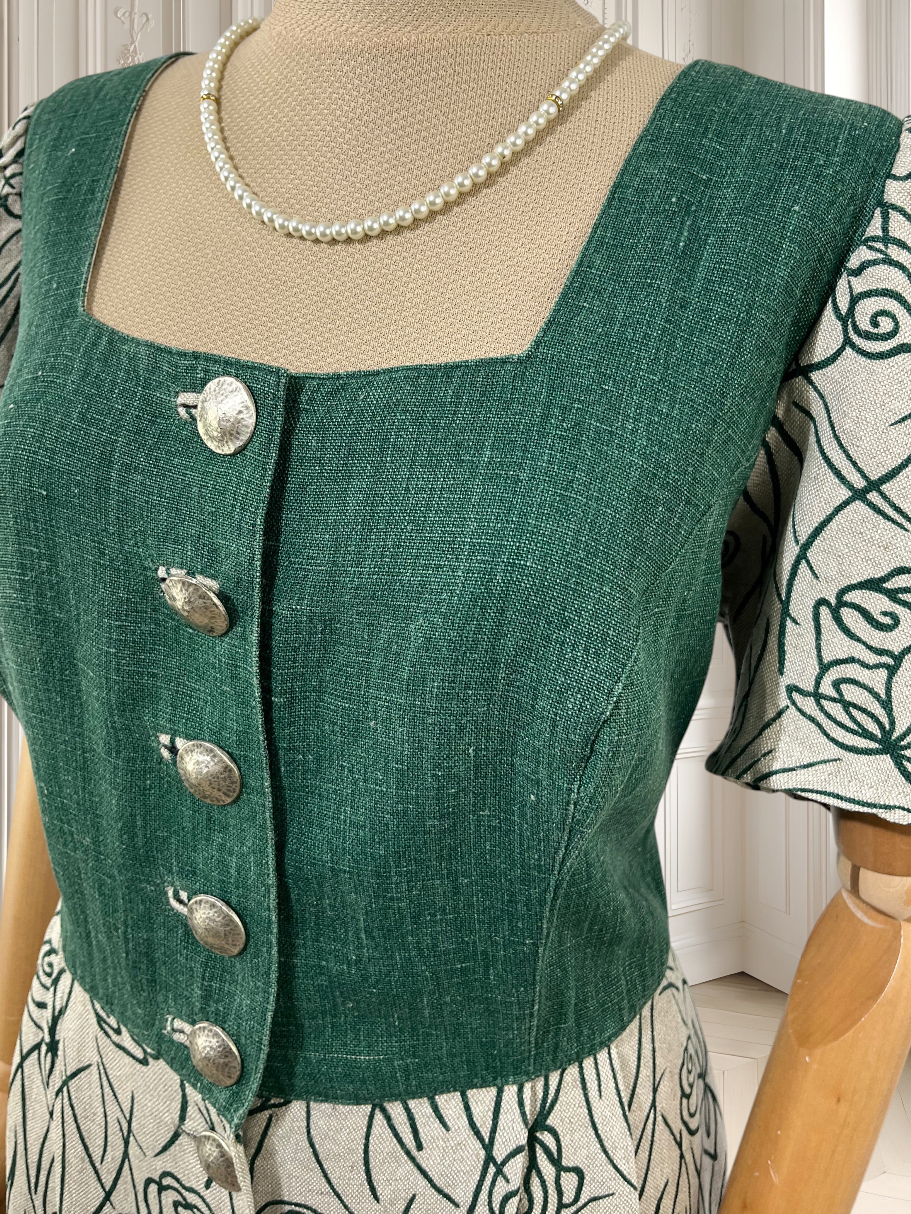 Rochie vintage din in mărimea L