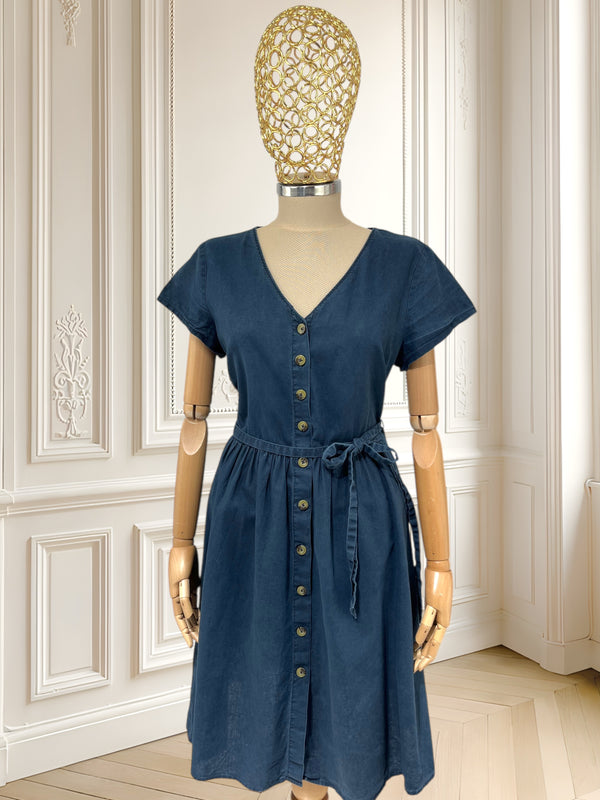 Rochie bleumarin din bumbac mărimea L