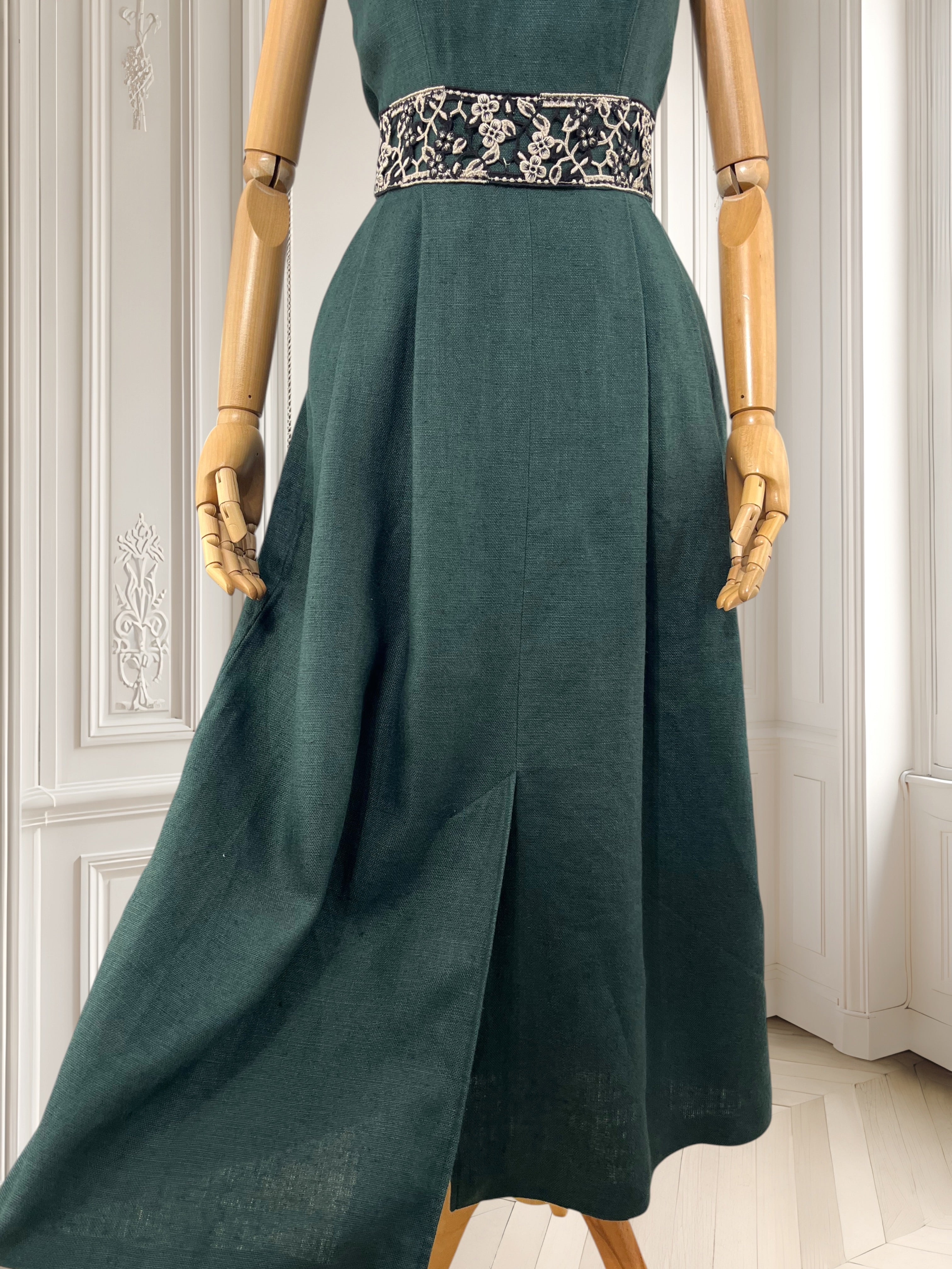 Rochie vintage din in mărimea XS