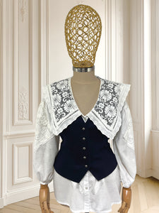 Vestă bleumarin din lână fină mărimea M