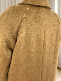 Palton vintage camel din lână alpaca și merino mărimea L