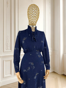 Rochie vintage bleumarin mărimea M