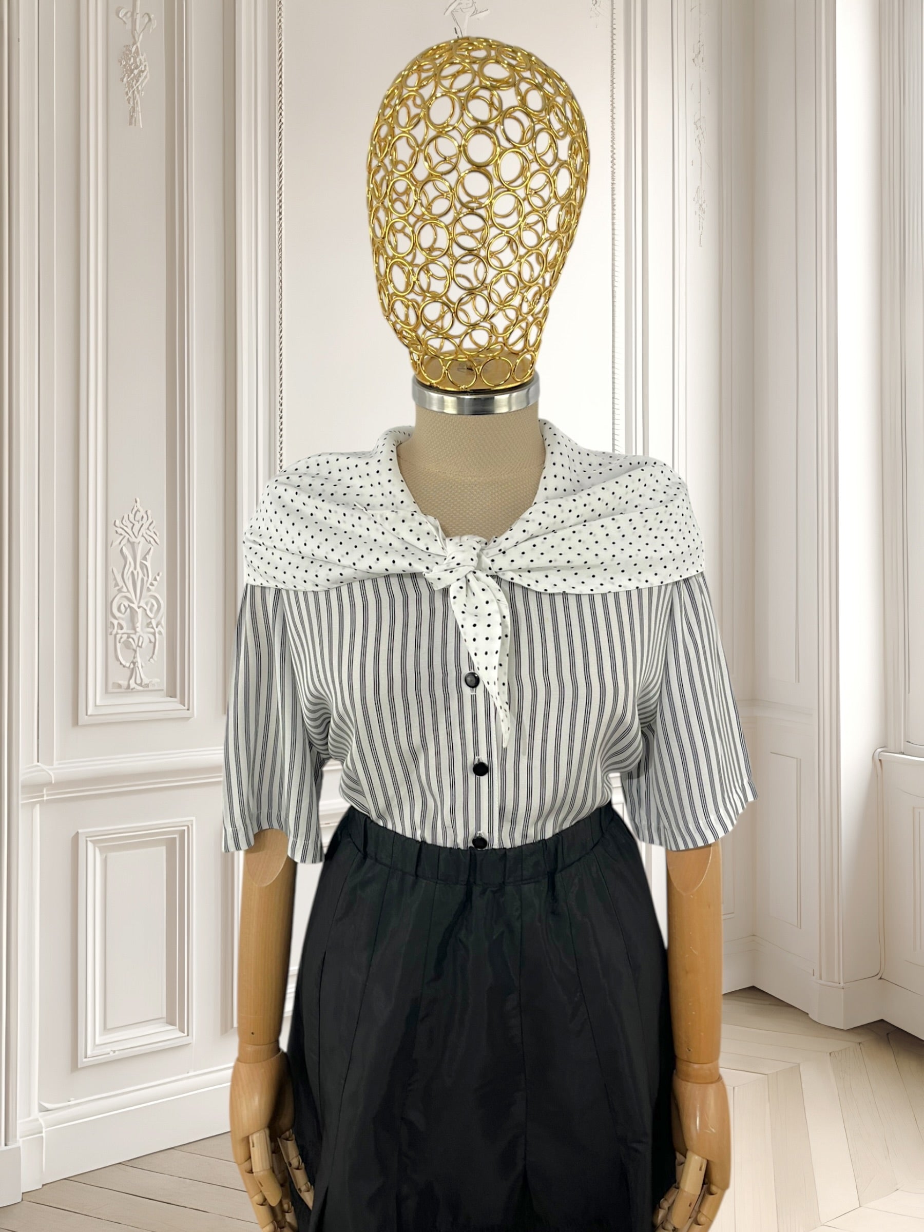 Cămașă vintage din vâscoză potrivită pentru M/L
