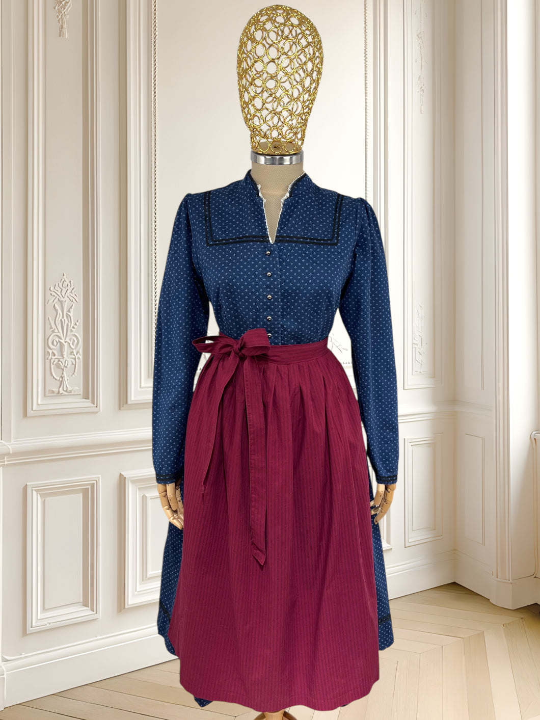 Rochie vintage din bumbac mărimea L