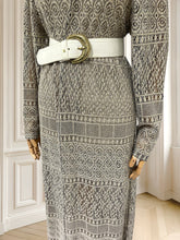 Încarcă imaginea în vizualizatorul Galerie, Cardigan tricotat cu reflexii metalice potrivit pentru M/L
