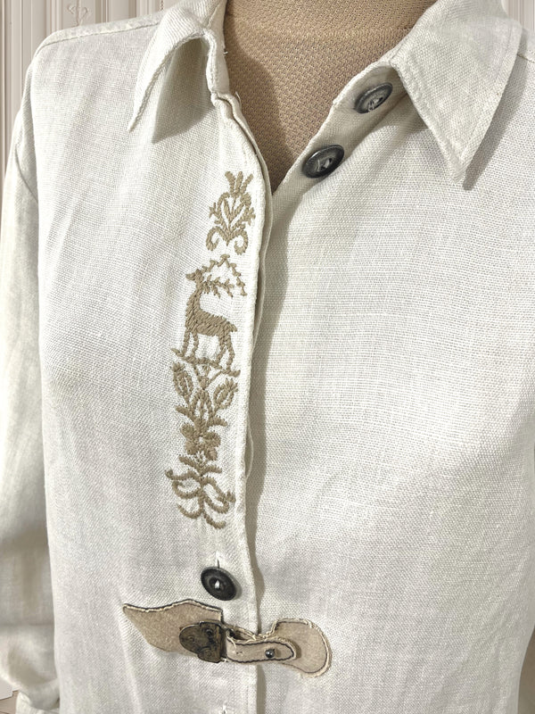 Cămașă vintage din in mărimea XL