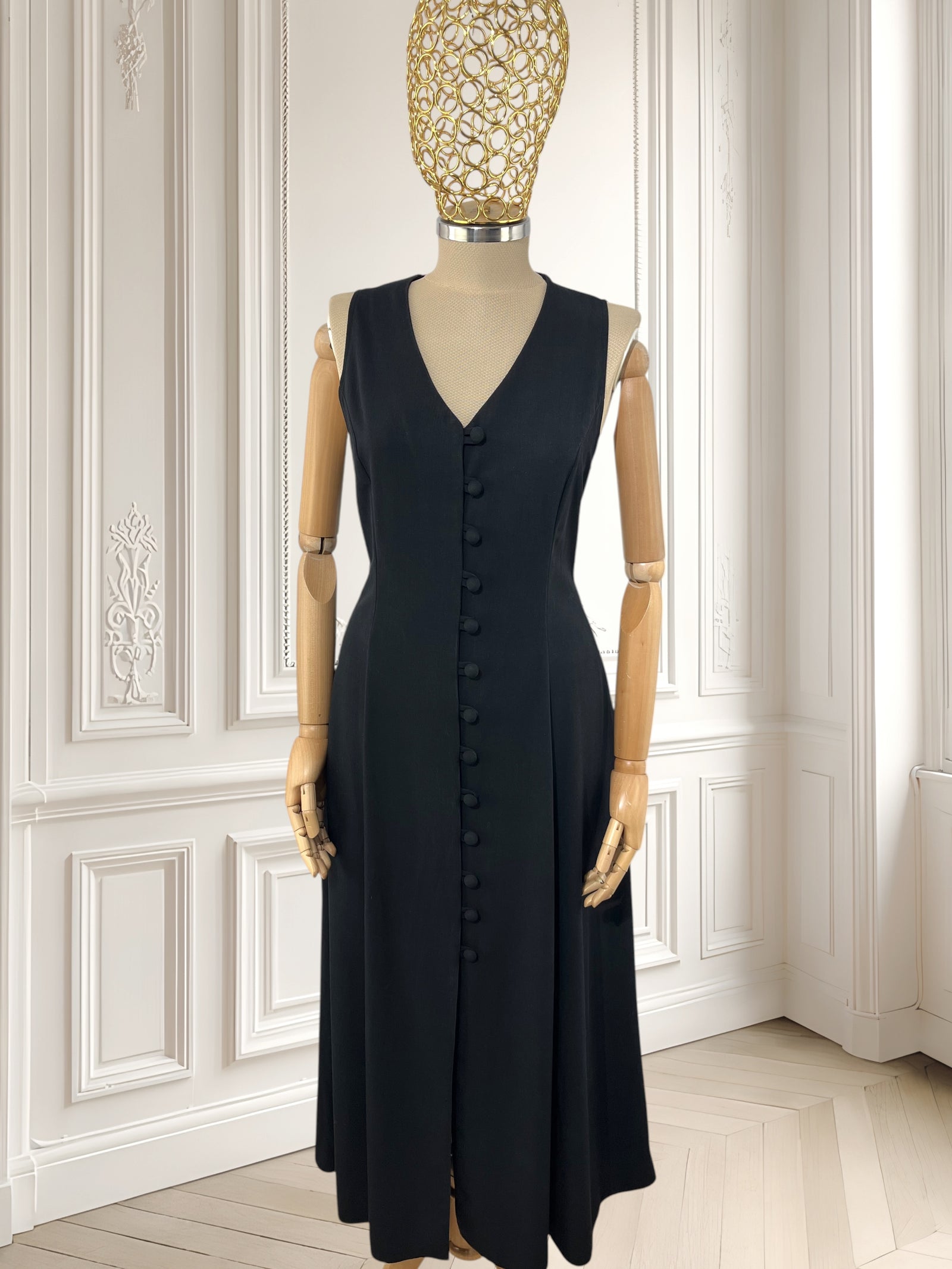 Rochie neagră din amestec de vâscoză mărimea M