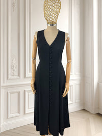 Rochie neagră din amestec de vâscoză mărimea M