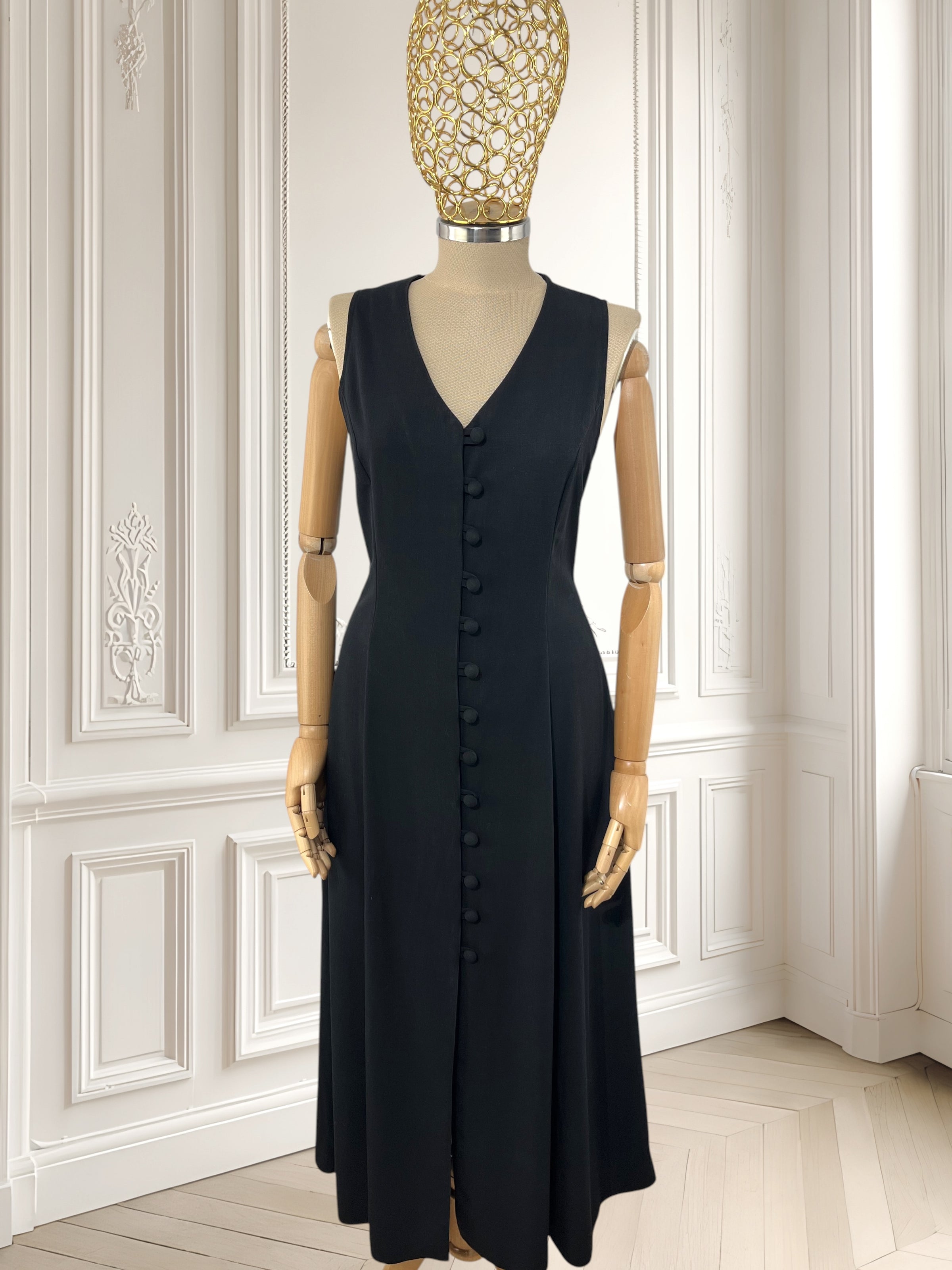 Rochie neagră din amestec de vâscoză mărimea M