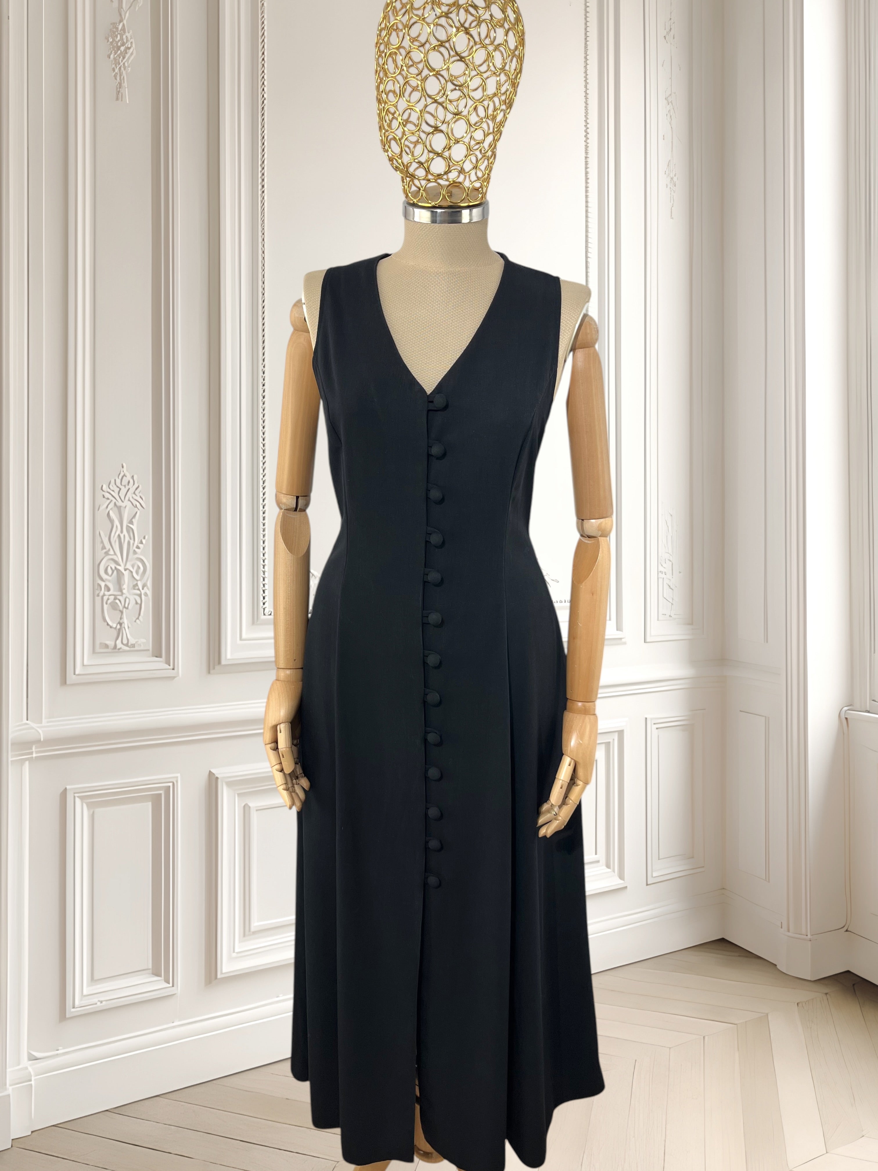 Rochie neagră din amestec de vâscoză mărimea M
