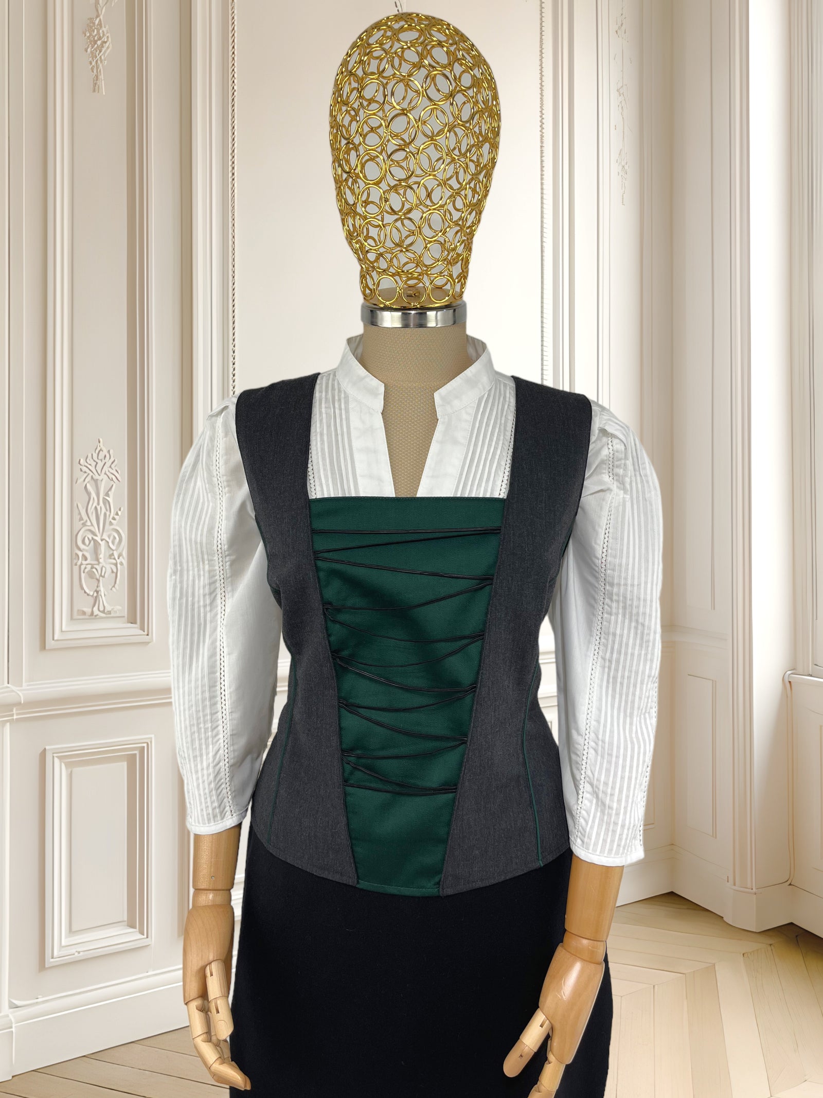 Set vintage din amestec de lână pură mărimea XL