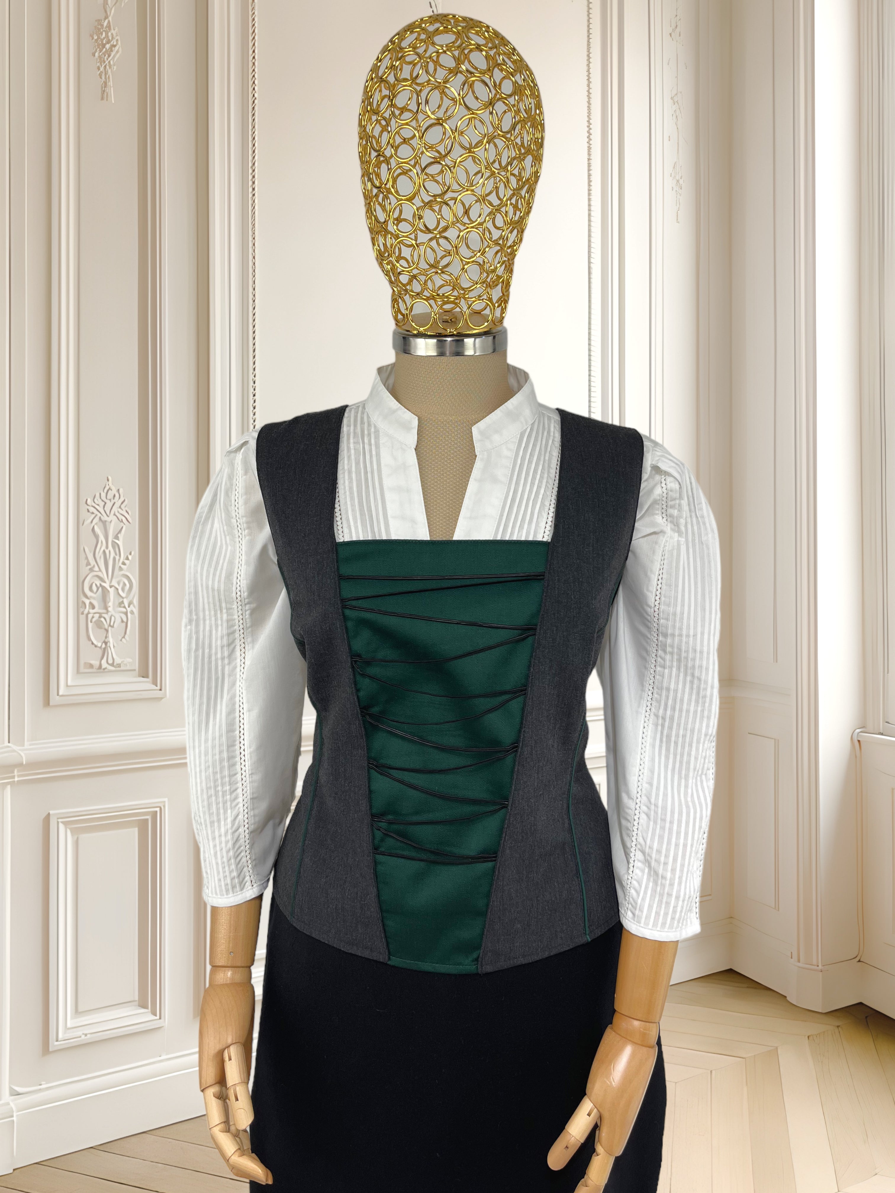 Set vintage din amestec de lână pură mărimea XL